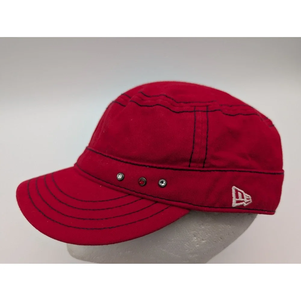 New Era St Louis Cardinals Womens Red Rhinestone Cadet Military Hat MLB Cap